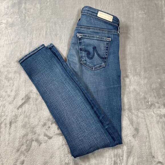AG Adriano Goldschmied Jeans Women's Size 24R Legging Ankle Super Skinny Blue - Picture 6 of 8